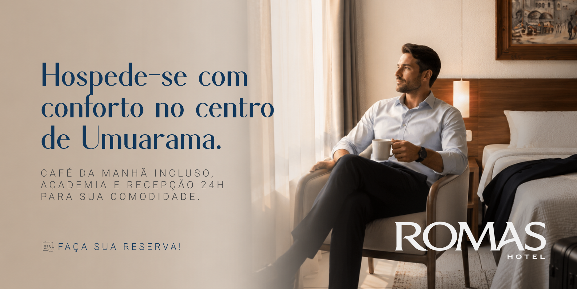 Hospede-se com conforto no centro de Umuarama — Roma's Hotel